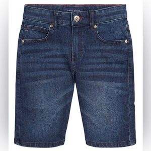 Tommy Hilfiger Boys Blue Denim Adjustable Waist Shorts Boys Size 14